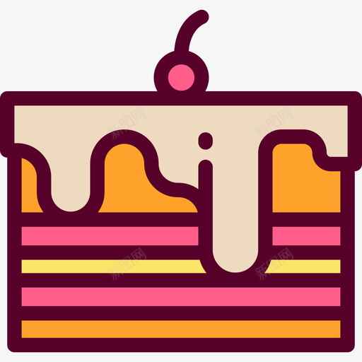 蛋糕感恩节3线形颜色图标svg_新图网 https://ixintu.com 感恩节3 线形颜色 蛋糕