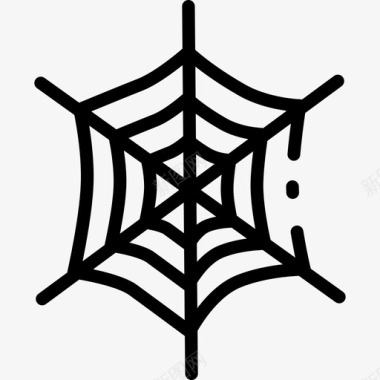 蜘蛛网万圣节25直线型图标图标