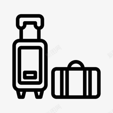 旅行箱和旅行袋机场航班图标图标
