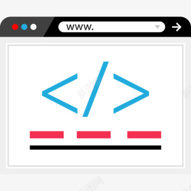 浏览器web开发平面图标图标