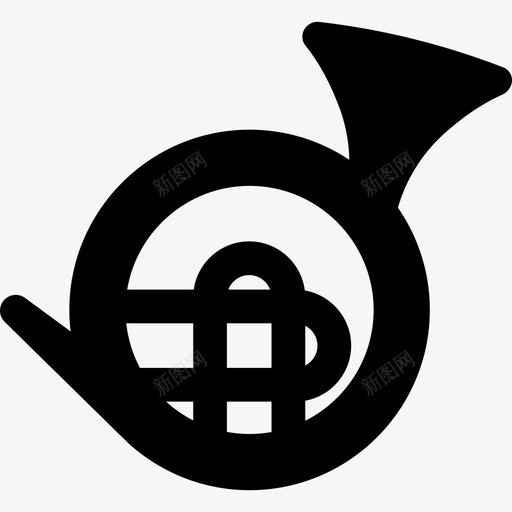 法国喇叭乐器4填充图标svg_新图网 https://ixintu.com 乐器4 填充 法国喇叭