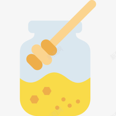 蜂蜜美食套餐平板图标图标