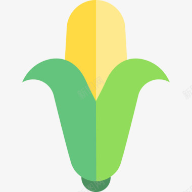 玉米食品套装2扁平图标图标