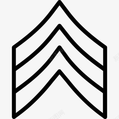 V形陆军徽章2直线型图标图标