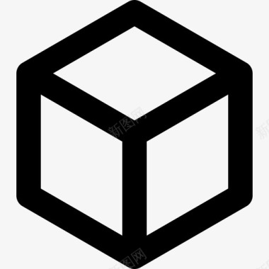 立方体20个形状线性图标图标