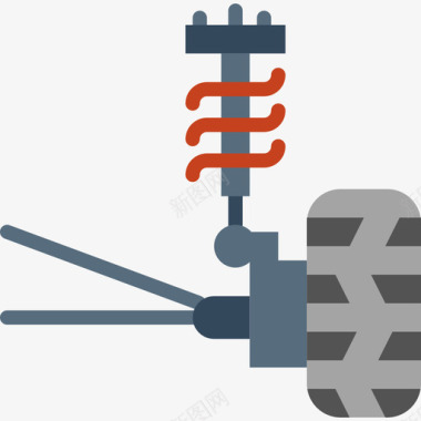 悬架汽车零件3扁平图标图标