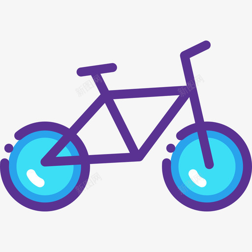 自行车运动23线性颜色图标svg_新图网 https://ixintu.com 线性颜色 自行车 运动23