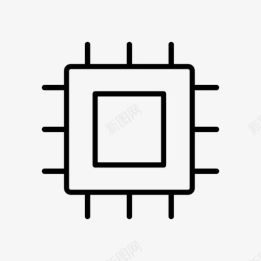 处理器芯片设备图标图标