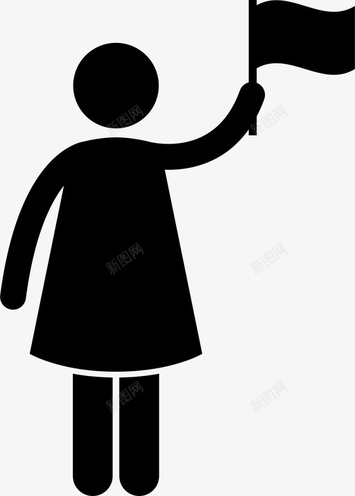 举旗的女人女孩目标图标svg_新图网 https://ixintu.com 举旗的女人 使命 女人的情感 女孩 开始 情感和行动 投降 目标