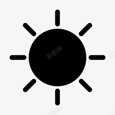 太阳晴朗天气预报图标图标