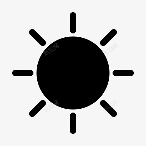 太阳晴朗天气预报图标svg_新图网 https://ixintu.com 天气 天气预报 太阳 晴朗