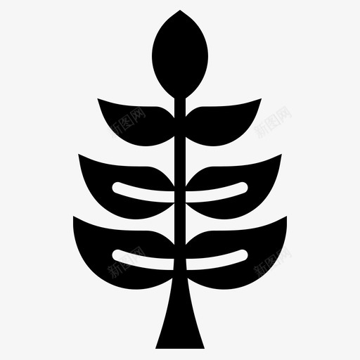 橄榄香草有机图标svg_新图网 https://ixintu.com 和平 基督教铭文 有机 植物 橄榄 香草