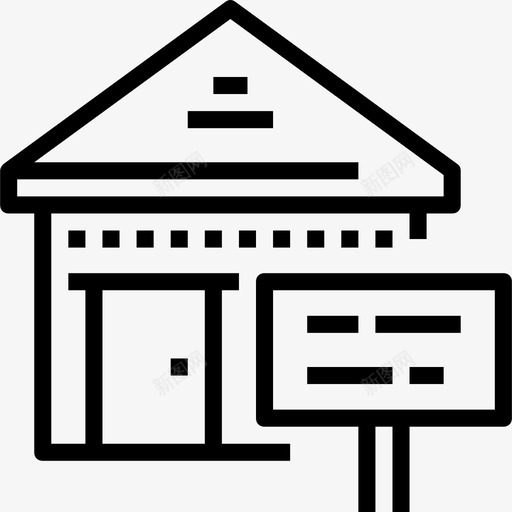 租金房地产和建筑直线图标svg_新图网 https://ixintu.com 房地产和建筑 直线 租金