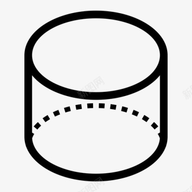 圆柱圆图形图标图标