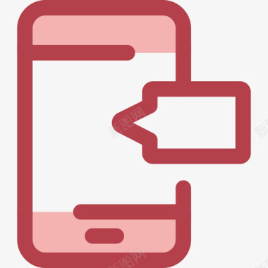 智能手机designtools8红色图标图标