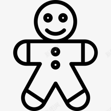 姜饼人圣诞元素2直系图标图标