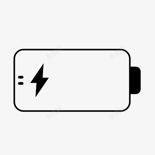 0级电池插电能量功率图标svg_新图网 https://ixintu.com 0级电池插电 功率 能量