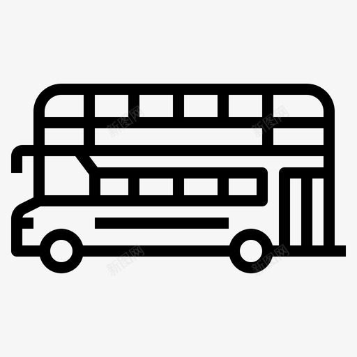 伦敦巴士双层巴士交通图标svg_新图网 https://ixintu.com 交通 伦敦巴士 双层巴士 旅行