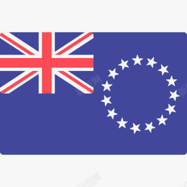 库克群岛国际旗帜长方形图标图标