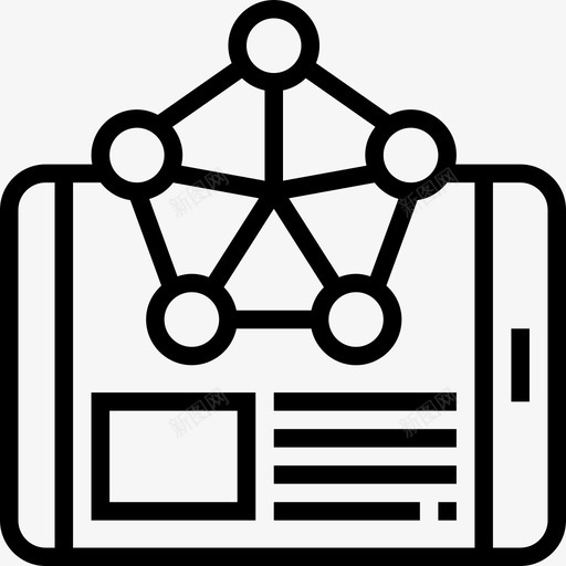 智能手机网页3线性图标svg_新图网 https://ixintu.com 智能手机 线性 网页设计3