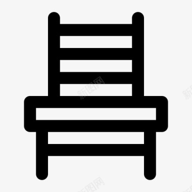 大椅子沙滩椅家具图标图标