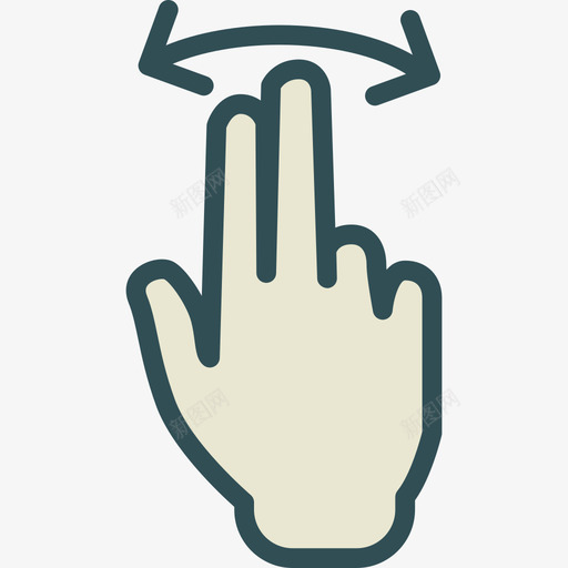 手势互动线条色彩图标svg_新图网 https://ixintu.com 互动 手势 线条色彩