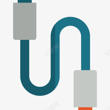 电缆工具彩色扁平图标图标