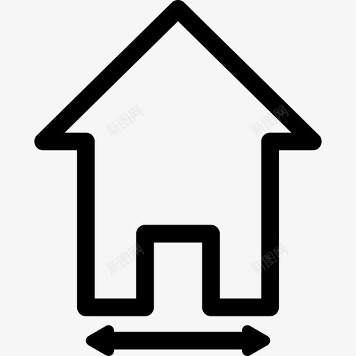 房屋真实状态轮廓线性图标svg_新图网 https://ixintu.com 房屋 真实状态轮廓 线性