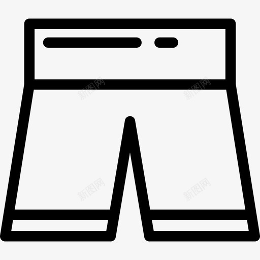 短裤运动经典套装直线型图标svg_新图网 https://ixintu.com 直线型 短裤 运动经典套装