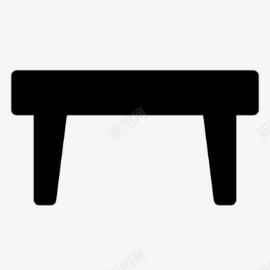 咖啡桌长凳家具图标图标