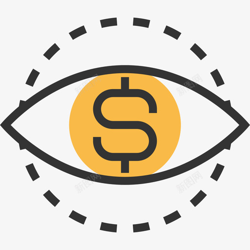 货币银行金融2黄影图标svg_新图网 https://ixintu.com 货币银行金融2黄影