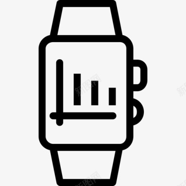 智能手表商务13线性图标图标