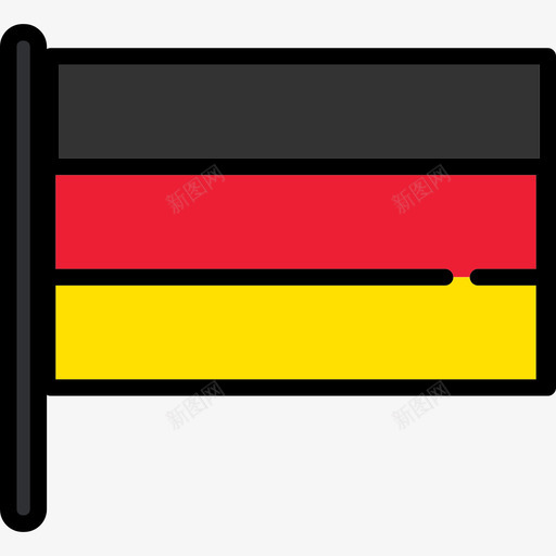 德国国旗收藏2桅杆图标svg_新图网 https://ixintu.com 国旗收藏2 德国 桅杆