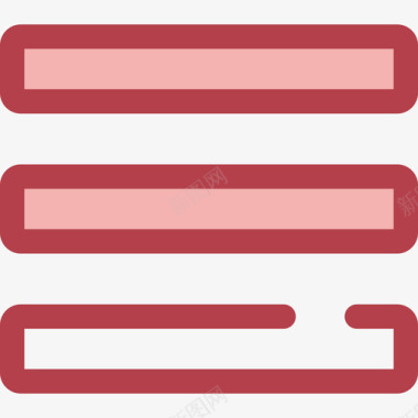 菜单网络按钮3红色图标图标