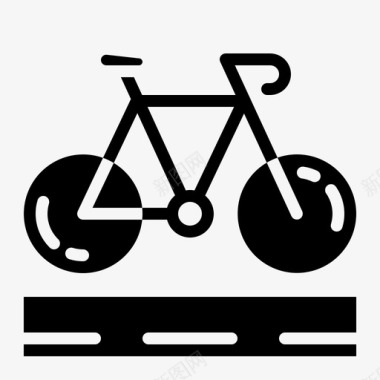 自行车运动爱好扎实图标图标