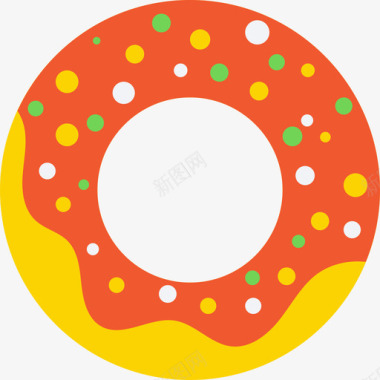 甜甜圈食物9扁平图标图标