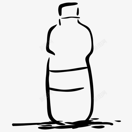 瓶子饮料塑料图标svg_新图网 https://ixintu.com 回收 塑料 水 瓶子 饮料