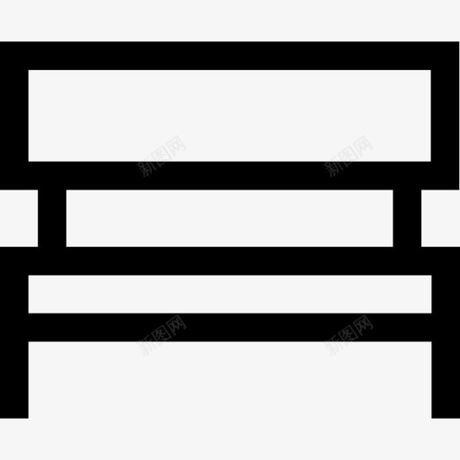 长凳城市元素2线性图标svg_新图网 https://ixintu.com 城市元素2 线性 长凳