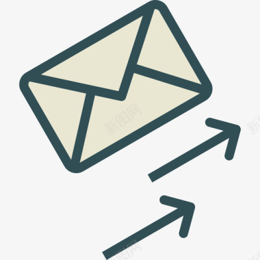 电子邮件技术线条颜色图标图标