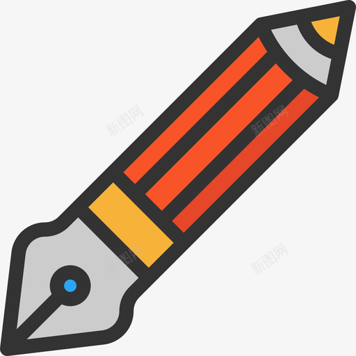 铅笔平面4线颜色图标svg_新图网 https://ixintu.com 平面设计4 线颜色 铅笔