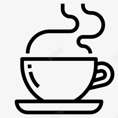 咖啡时间咖啡因热咖啡图标图标
