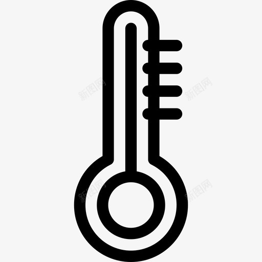 温度计科学仪器线性图标svg_新图网 https://ixintu.com 温度计 科学仪器 线性