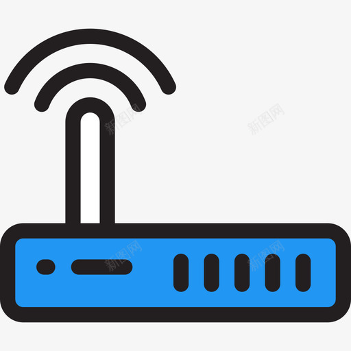Wifi通信和媒体7线性颜色图标svg_新图网 https://ixintu.com Wifi 线性颜色 通信和媒体7