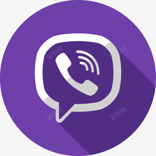 Viber社交媒体图标扁平svg_新图网 https://ixintu.com Viber 扁平 社交媒体图标