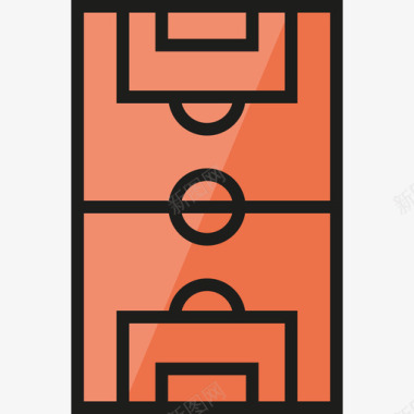 足球场运动4线性颜色图标图标
