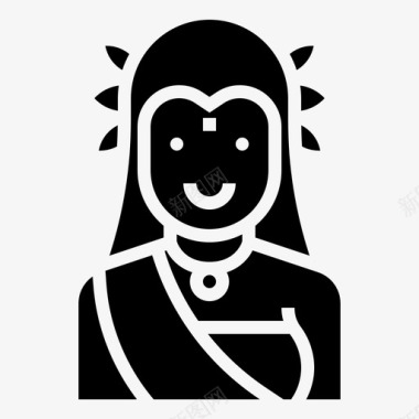 女神印度教印度图标图标