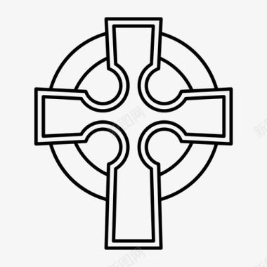 凯尔特十字爱尔兰异教图标图标