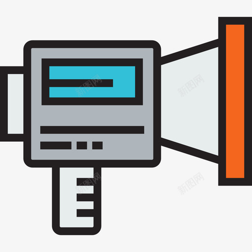 线性彩色电子扩音器图标svg_新图网 https://ixintu.com 线性彩色电子扩音器