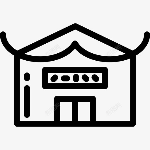 商店城市大包装概述线性图标svg_新图网 https://ixintu.com 商店 城市大包装概述 线性