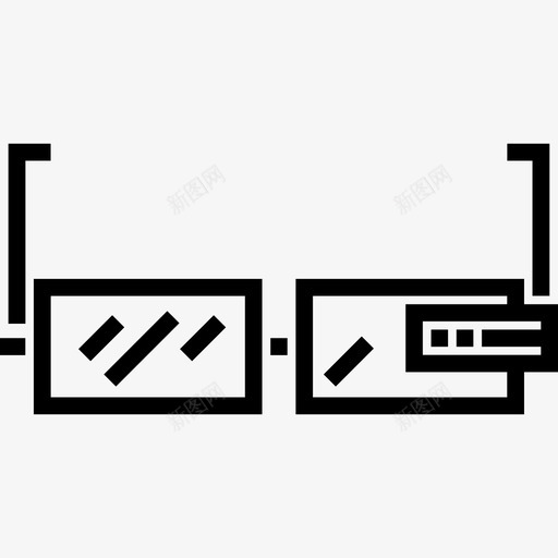 谷歌眼镜工具4线性图标svg_新图网 https://ixintu.com 线性 设计工具4 谷歌眼镜